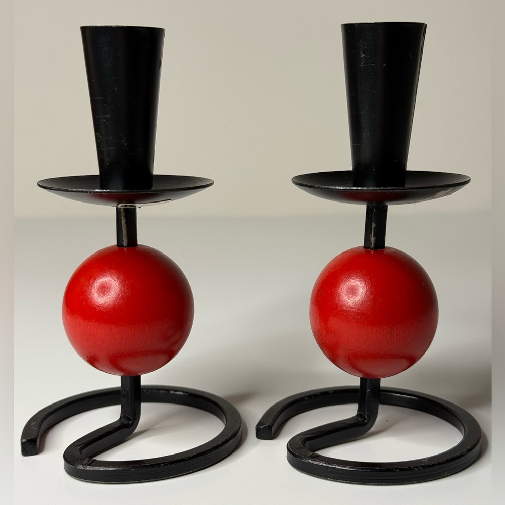 Swedish MCM Candleholders - Set Of 2